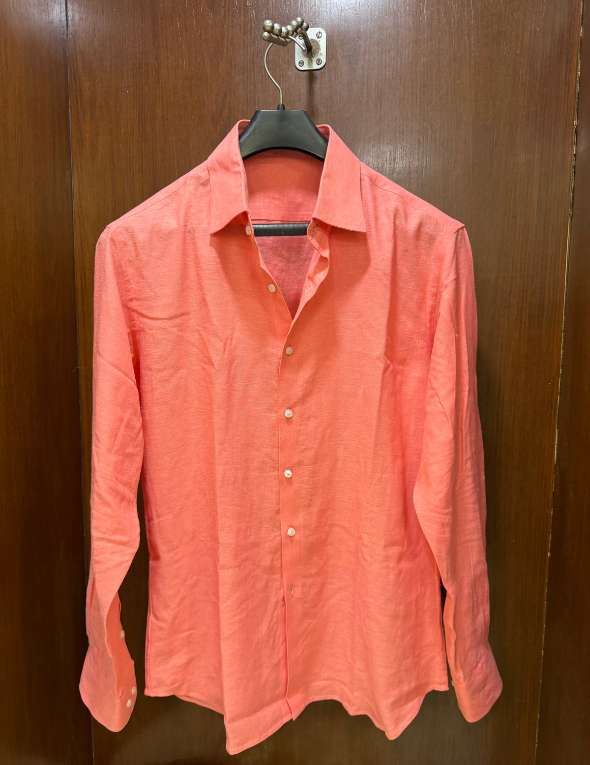 Coral Pink — Unisex Linen Shirt