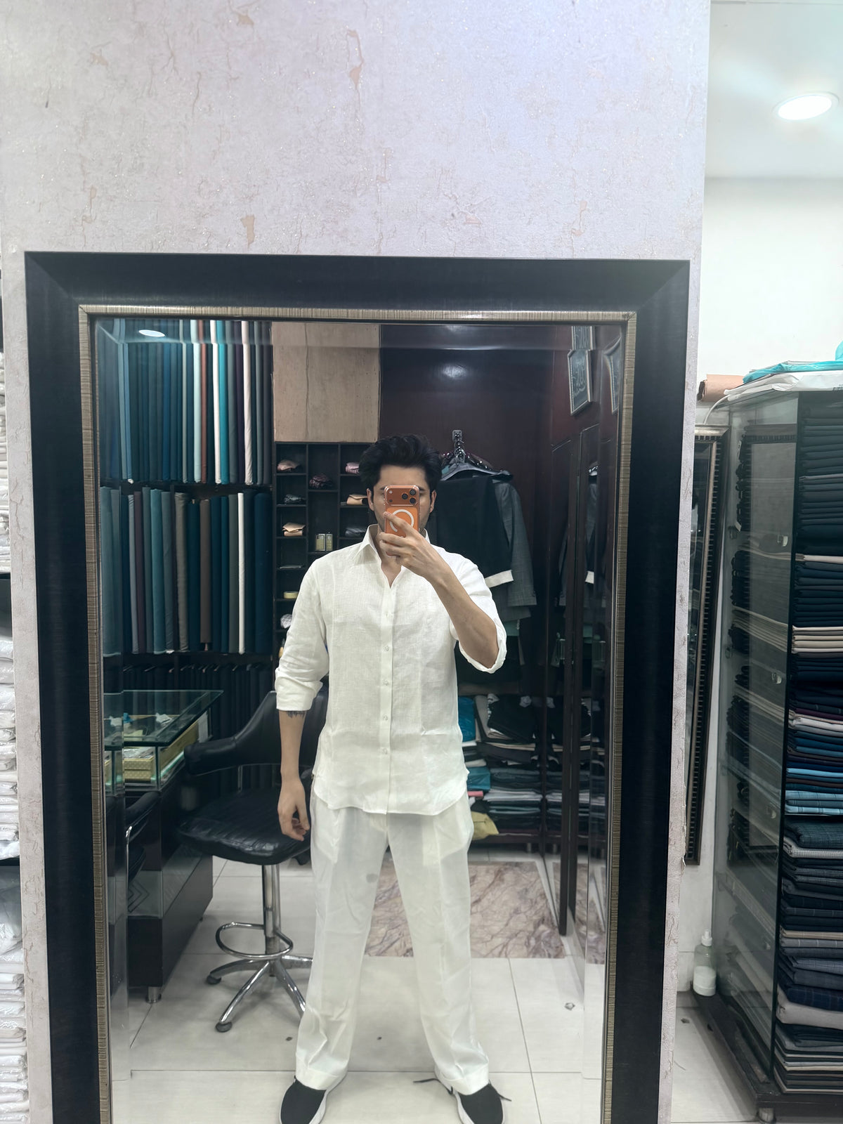 Off-White — Unisex Linen Shirt
